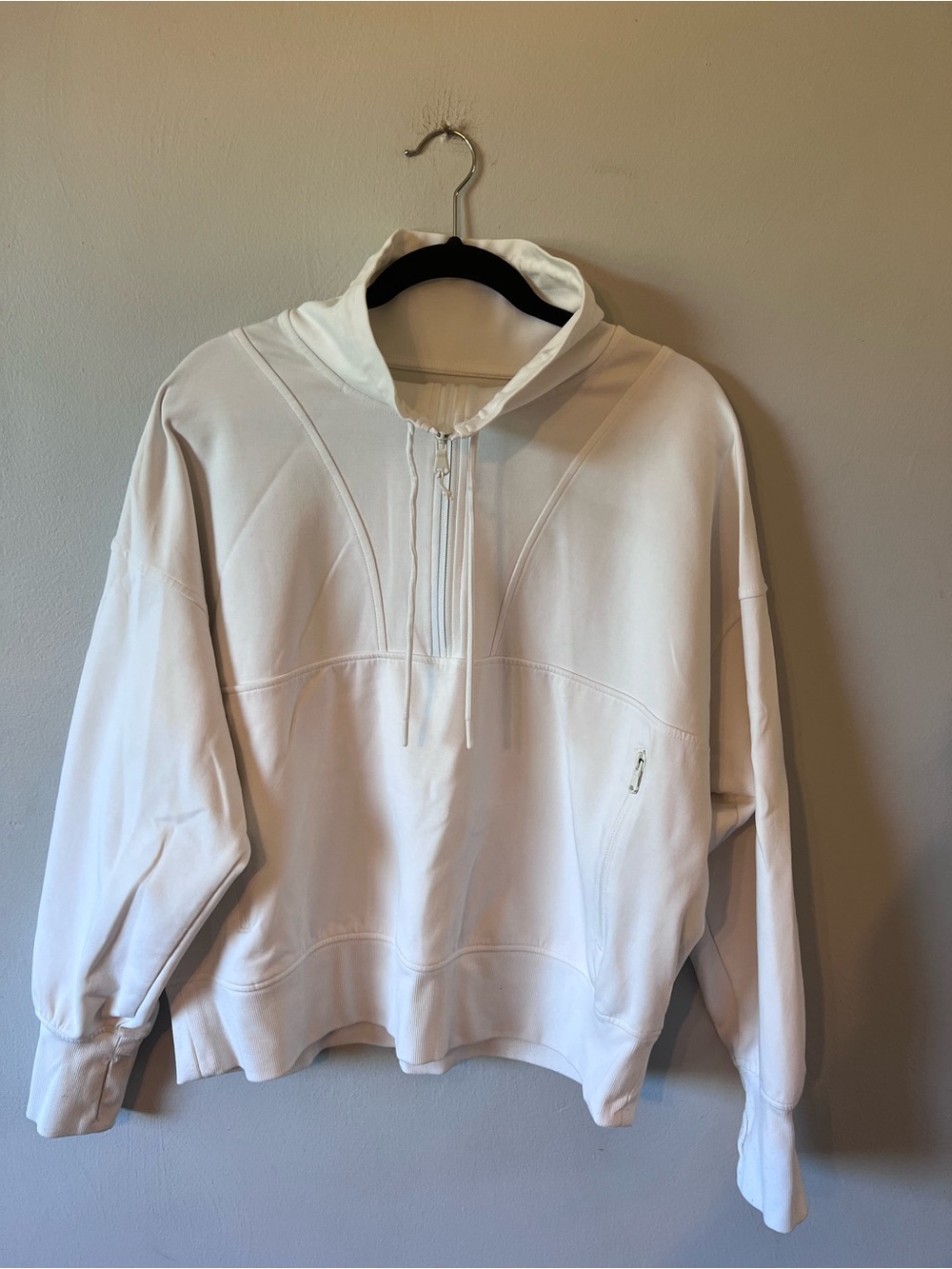 Woman’s White Half Zip XXL